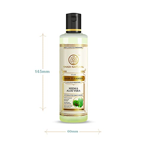 Khadi Natural Neem & Aloe Vera Herbal Cleanser/Shampoo, SLS and Paraben Free (Pack of 2) - Image 5