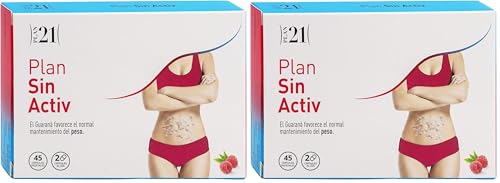 PLAMECA Plan Sin Activ Control de Peso y Activa Metabolismo Sin Esfuerzo, Pimienta Negra, Cetona de Frambuesa, Extracto seco de Guaraná, Pomelo y otros, 45 Cápsulas Vegetales (Paquete de 2)
