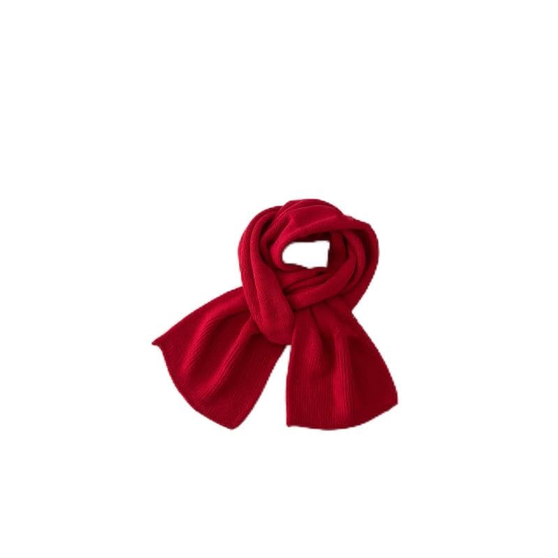 Red children's scarf, winter festive outfit, Christmas warmth, winter baby scarf