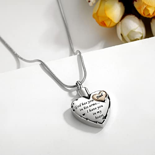 Heart Urn Necklace for Ashes Women Men Cremation Jewelry for Ashes Cremation Necklace In Memory of Loved One Grandpa Grandma Dad Mom Uncle Aunt Brother Sister Daughter Son2