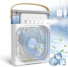 Abhigya Mart Portable-Fan-Mini-Air-Conditioner-Fan-Desktop-Misting-Fast-Cooling-Fan-With-Led-Light-Multifunctional-Evaporative-Air-Cooler-Oscillation-Humidifier-Timing-Function-For-Room-Office