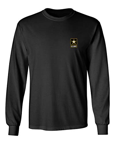 United States Army Logo Patriotic Long Sleeve Shirt Loyalty Respect Bald Eagle Front and Back Tee3