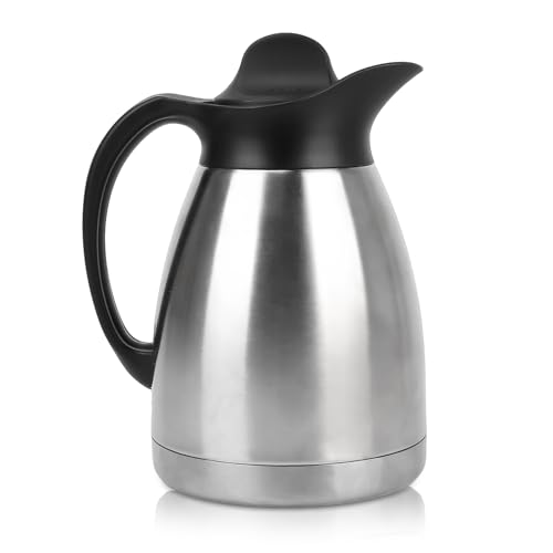 Catálogo para Comprar On-line Jarras para el té y el café de esta semana. 50 ShineMe - Jarra de café térmica, 34 onzas (1 l), recipiente de café aislado de acero inoxidable para bebidas calientes/frías, cafetera pequeña para mantener el café, crema,...