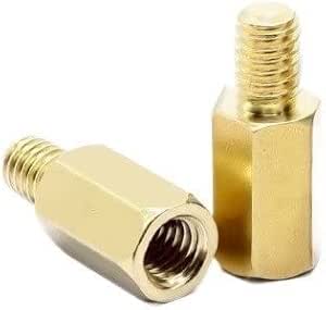 10/20/30 Stück M2 (Gewinde 3 mm) Sechskant Messing Männlich Weiblich Abstandshalter Board Rack Bolzen Sechskant Gewinde Säule PCB Säule Motherboard Distanzbolzen Schraube (Color : 18mm (20pcs), Size