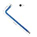 FOCMKEAS 3mm Ball End Hex Key Allen Wrench,Internal Hexagonal Wrench, L Shaped Long Arm S2 Steel Repairing Tool，Pale Blue