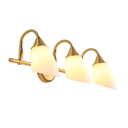 Badezimmer Messing Eitelkeit Lichter Vintage Make-up Wandleuchte Glasschirm Spiegel Frontleuchten Für Schrank Flur Schlafzimmer Toilette E27