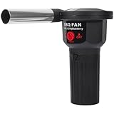 Mikinona Ventilador Soplador Portátil para Barbacoa Eléctrico Ligero y Ergonómico Adecuado para Encender Parrillas y Estufas de Leña Camping y Actividades al Aire Libre