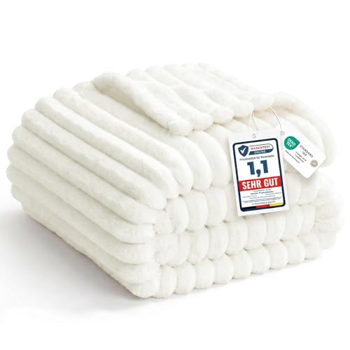 WAVVE Couverture Plaid Polaire, Couverture lit 2 Personnes, Plaide Flanelle en Microfibre, Jeté de Canapé Chaude et Douce, Plaid Fourrure Canapé Grand, 220...