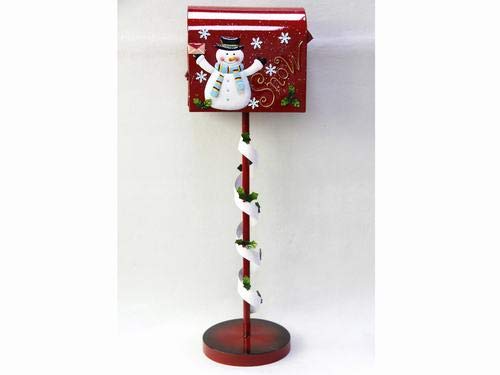 Gerimport Buzón Americano decoración Navidad muñeco de Nieve 89 cm