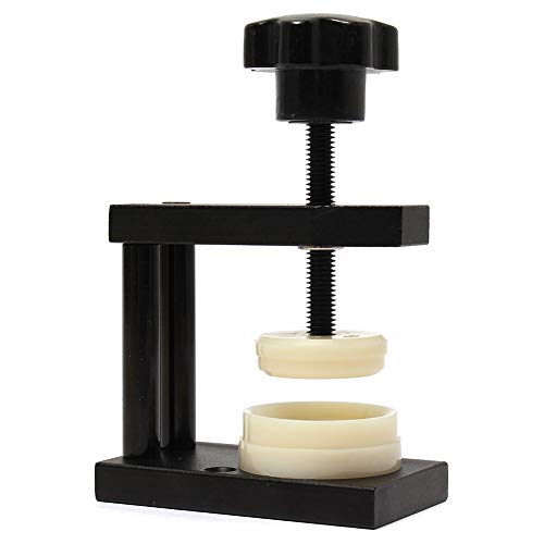 Lanceasy Juego de Herramientas de Prensa para Reloj, Herramienta de reparación de Cierre con 12 Troqueles