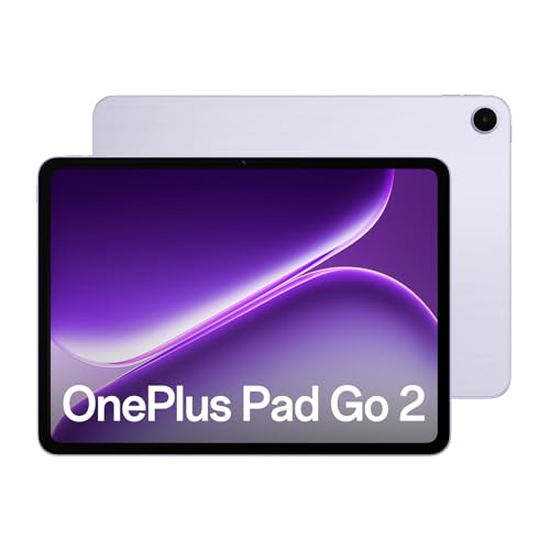 OnePlus Pad Go 2 WiFi 12.1-inch Tablet 128GB Storage 8GB Memory 10050mAh Battery 2.8K 120Hz 7:5 Ratio Display Wi-Fi 6 AI Features Support 33W SUPERVOOC Fast Charging Lavender Drift