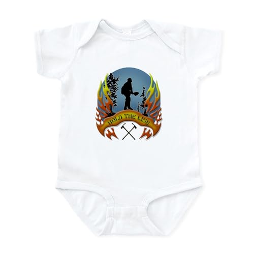 CafePress Wildland Firefighter (Hold The Lin Infant Bodysuit Cute Infant Bodysuit Baby Romper