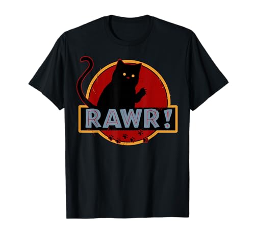 Funny Vintage Kitty Cat Lover Rawr Gift t-shirt