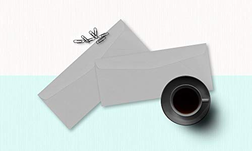 50-Color-Gray-10-Business-Envelopes-95-x-4125-Standard-Flap