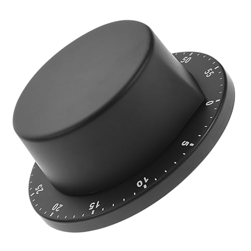 LOORGVEL Temporizador de Cocina Mecánico con Alarma y Iman Reloj Contador para Cocina y Restaurante Fácil de Usar y Práctico Negro