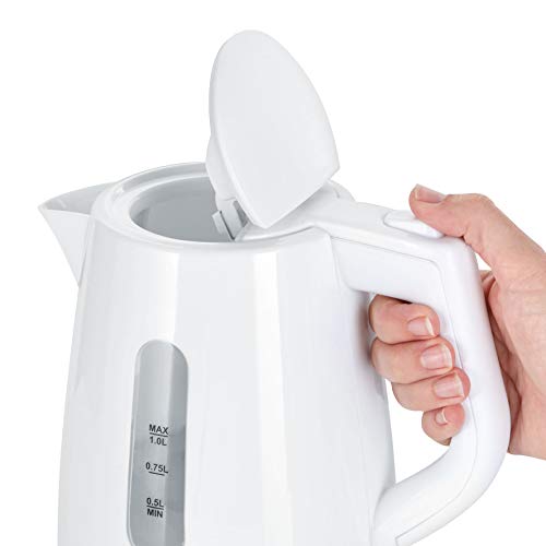 SEVERIN Wasserkocher, kabellos, abwaschbarer Kalkfilter, 1,0 L, weiß, Kunststoff, WK 3411 6