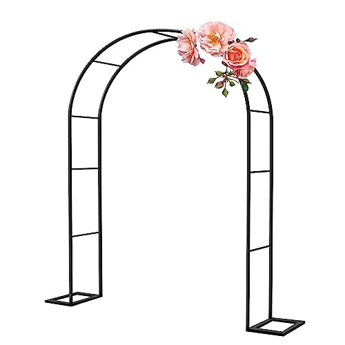 Cenador de jardín con enrejado lateral de metal resistente para enredaderas 2