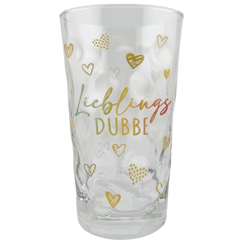 Lieblingsdubbe Dubbeglas 0 5 Liter - Pfälzer Geschenk für zum Valentinstag Geburtstag oder Weihnachten Pfalz Schorleglas