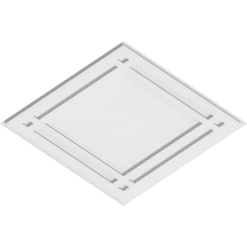 Image of Ekena Millwork CMP32X21DD Diamond Architectural Grade PVC Contemporary Urethane Ceiling Medallions 32 inchW x 21 3 /8 inchH x 11 1 /4 inchC x 1 inchP