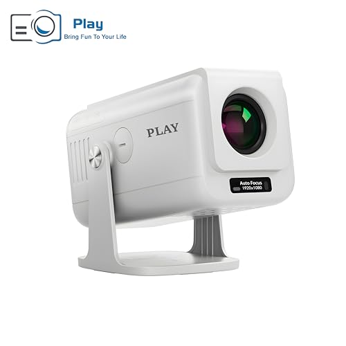 Image of PLAY New Victory AVI Native 1080P 4K Smart Projector, Android 13, Auto Focus, Keystone, High Brightness, 270 Rotation, WiFi, Bluetooth, ARC, Netflix, Prime Video, Crystal Clear Image