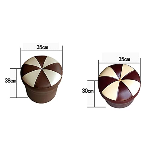 Tabouret de coiffeuse chic et pouf de chambre en cuir