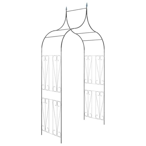 vidaXL Arco de Rosas y Plantas Enredaderas con Puntas de Hierro Verde Ocuro