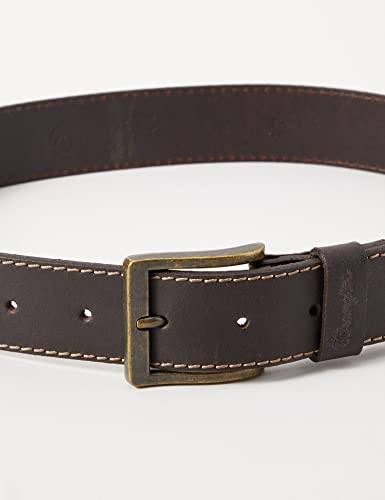 WRANGLER - Gürtel Herren - 100% Leder - Stitched Belt - Braun – Ansicht 2