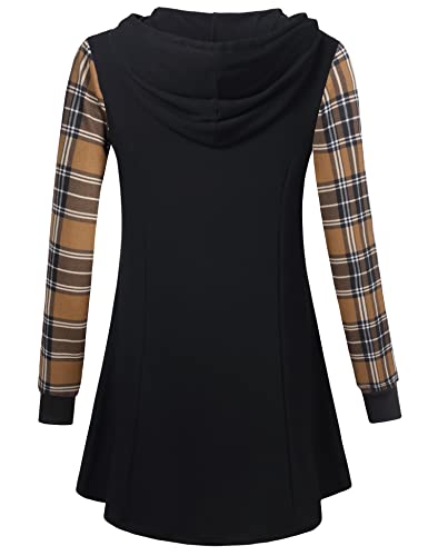 Gaharu Maglione da donna, a tunica, a maniche