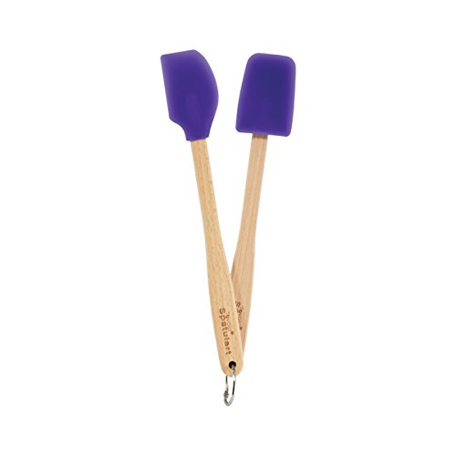 Tovolo Mini Silicone Spatula and Spoonula, Vivid Violet - Set of 2