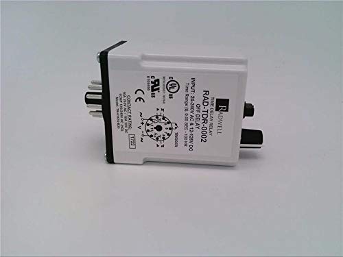 RADWELL Verified Substitute 9050-JCK29-V20-SUB Replacement of Schneider Electric 9050JCK29V20, TIME DELAY Relay, Off DELAY, PROGRAMMABLE, Timing Range: 0.05 SECS to 100 HRS, 24-240VAC &