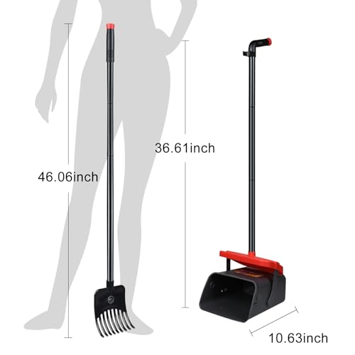 Pooper Scooper Swivel Bin  Rake for Large Medium Small Dogs Nonbreakable Dog Poop Scooper with 20 Waste Bags Easy to Clean Pet Waste Use for Yard Grass Dirt or Gravel  Pet Supplies  Cucciolini Doodles Pooper scooper swivel bin  rake for large medium small dogs non breakable dog poop scooper with 20 waste bags easy to clean pet waste use for yard grass dirt or gravel  pet supplies   cucciolini doodles