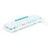 KINESIS Gaming TKO White Mechanical Keyboard | Tactile Brown Switches | 60% Layout | Split Spacebar | Hotswap | White Body