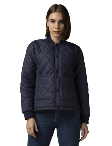 Image of FYLTR Women's Winter Puffer Jacket with Patch Pockets - Stylish Boxy Fit | Full Sleeves | Extended Placket | Snap Button | Winter Jacket for Women
