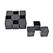 SpeedDa Rubber Square Shaped Furniture Table Chair Leg Foot Cover Cap 0.8 inch x 0.8 inch 12pcs Black