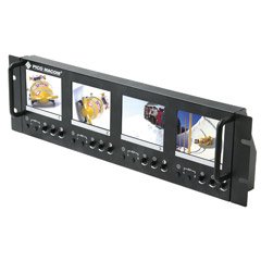 4IN Quad LCD 480X234 300LUM Bnc Svid 3U Rm