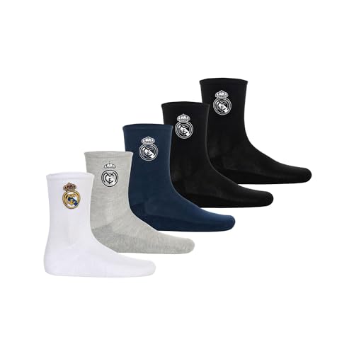 Chaussettes Real Madrid pour enfant en lot de 5 paires de tennis en coton
