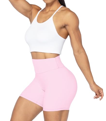 Image of Sunzel No Front Seam High Waist Biker Shorts for Women, Squat Proof Yoga Workout Gym Bike Shorts | 3, 5 Or 8-Inch Inseam, High Waisted, Tummy Control, No Front Seam, Buttery Soft, Compression Fit, Squat Proof