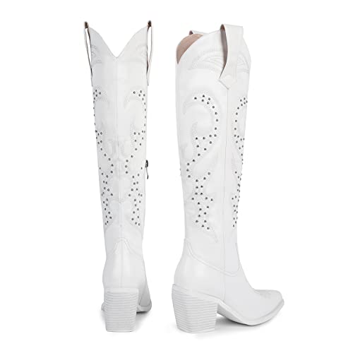 Wetkiss Cowboy Boots For Women White Cowgirl Boots For Women Cowboy Cowgirl Boots Western Cowboy Boots For Women Mid Calf Cowboy Cowgirl Boots For Women Tall Cowboy Boots Women #TOP3