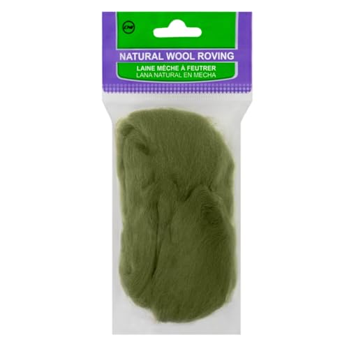 Image of Clover Natural Wool Roving .3oz - Moss Green