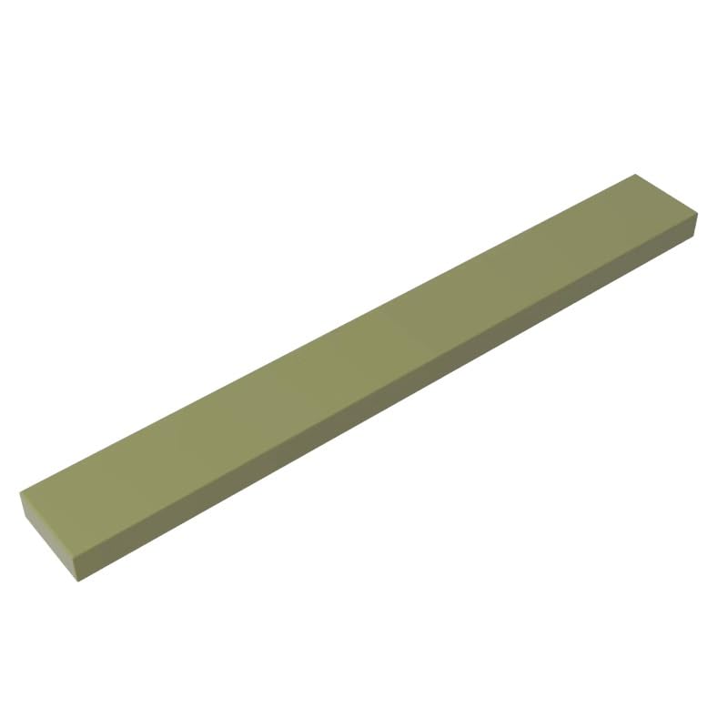 XYEIUGO 4162 Foundation Plate Tile 1x8 with Groove, Olive Green, 50 PCS — image 1