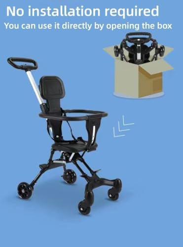 Image of Earwig Foldable 3 in 1 Baby Stroller for Newborn to Toddler Lightweight Travel Stroller with Adjustable Recline Footrest Canopy Umbrella Portable Compact Kids Baby Chair Pushchair Ideal for Travel Outdoor Daily Use
