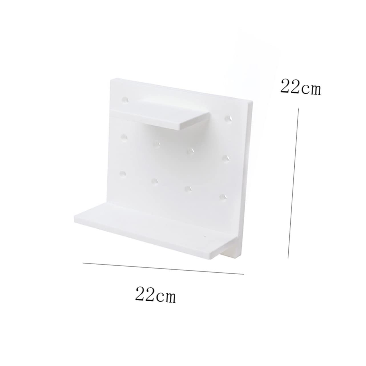 HOLIDYOYO 1pcs Storage Rack Hole Plate Decoration Holder Creative White Bracket Shelf for Living Room Bedroom Kitchen Bathroom and Corridor Versatile Home Organizer