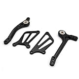 Material: Aluminium Aluminium Motorrad Fußrastenanlage Fußraste Bremse Schalthebel Schalthebel + Flügel Für Suzuki SV650 SV650S SV 650 2015 2016 2017 2018 (Color : Black)