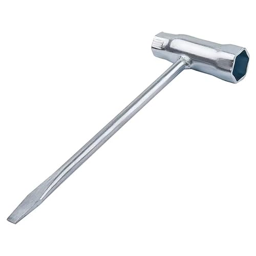 スパークプラグソケットレンチ 13mm & 19mm ステンレススチールスパナ 6コーナー 溶接用t型ハンドル マイナスドライバー ソケットレンチ ガソリンチェーンソーと刈払機用 (マイナスレンチ)