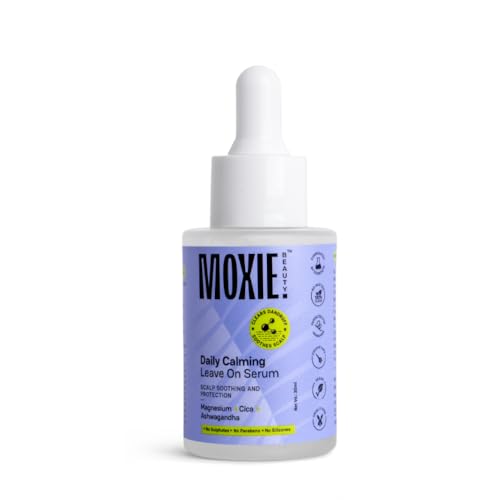 Moxie Beauty Daily Calming Leave-On Serum | Anti-Dandruff Hair Serum for Men & Women | Magnesium, Cica & Ashwagandha | Soothes Itchy, Flaky Scalp & Reduces Dandruff | Paraben, Sulphate & Silicone-Free | 30ml