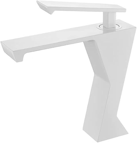 UPBEER Grifos grifo de baño con boquilla de cascada grifo de lavabo de baño de una sola manija grifo mezclador de lavabo latón macizo de un solo