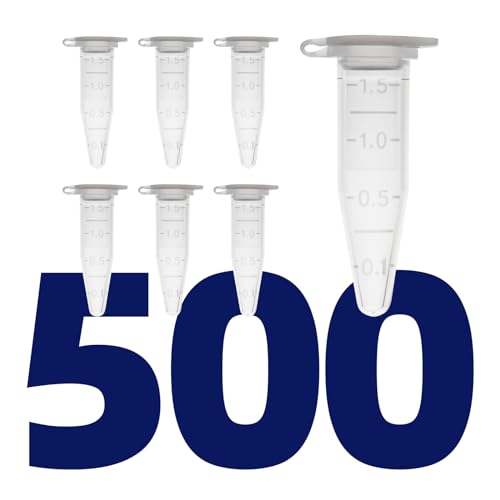 Ayinlab LXG-1.5ML-500PCS Microcentrifuge Tubes 1.5Ml, Ayinlab Polypropylene Plastic Tubes 500Pcs cover