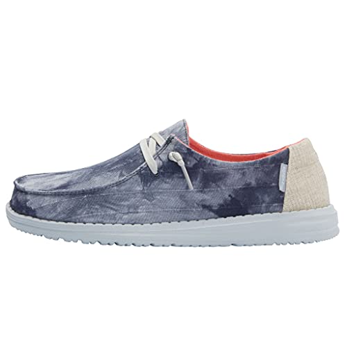 Image of HEYDUDE Women's Wendy Chambray | Women's Shoes | Women's Lace Up Loafers | Comfortable & Light-Weight