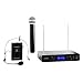 Malone VHF-400 Duo 3 - set de micrófonos inalámbricos VHF de 2 canales , 1 x micrófono de mano inalámbrico , 1 x micrófono de diadema inalámbrico , alcance 50 m , reducción de ruido interno , negro