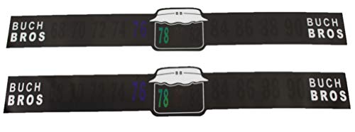 Buch Bros Kombucha Thermometer Strips | 2-Pack | Horizontal Reading | Fahrenheit-Only | Also Ideal for Aquariums, Homebrewing Beer and Wine